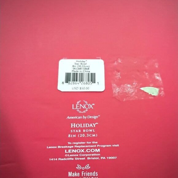 Lenox American By Design Holiday Star Bowl Collectible Christmas Gift New In Box - Picture 3 of 4